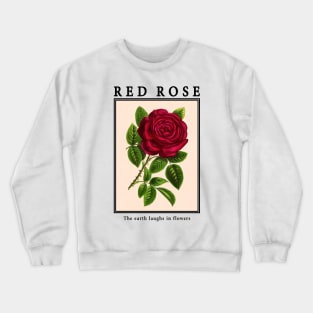 Red Rose - Vintage Postcard Crewneck Sweatshirt